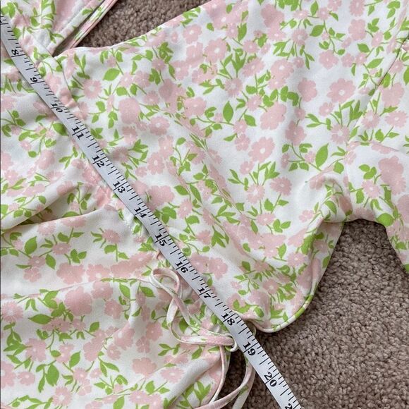 TOPSHOP Floral Plunging V-Neck Long Sleeve Maxi Dress size 4 - Picture 11 of 12